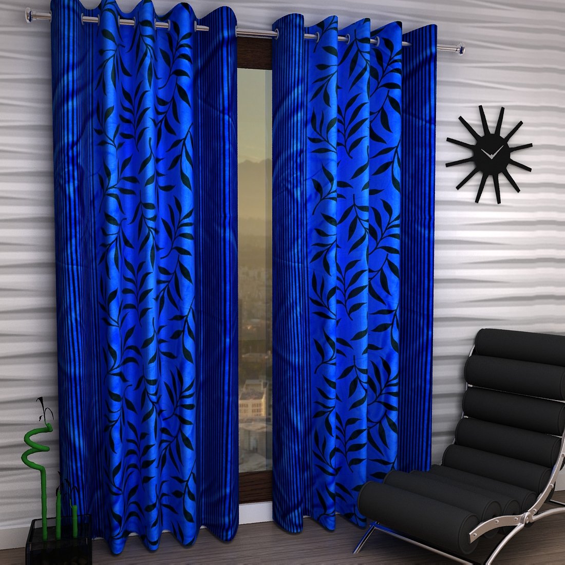 Buy Home Sizzler Set of 2 Door Curtains - 7 Feet Long Online at Low