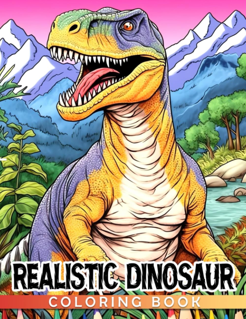 Realistic Dinosaur Coloring Book: Detailed Illustrations of Scientifically-Accurate Dinosaurs for Older Kids