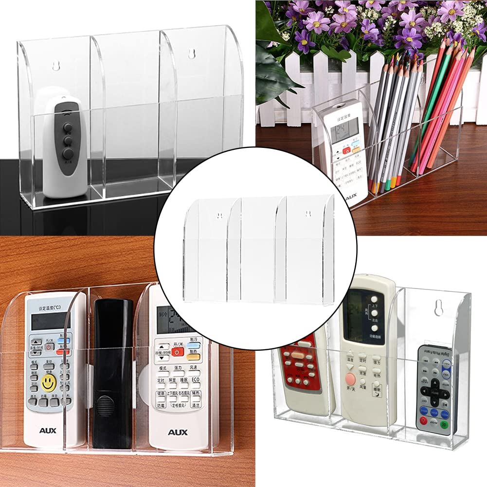 Acryl-Handyhalterung Für Die Wand – Transparente Aufbewahrungsbox Für Fernbedienung, Handy & Mehr, Mit Klett Und Schrauben