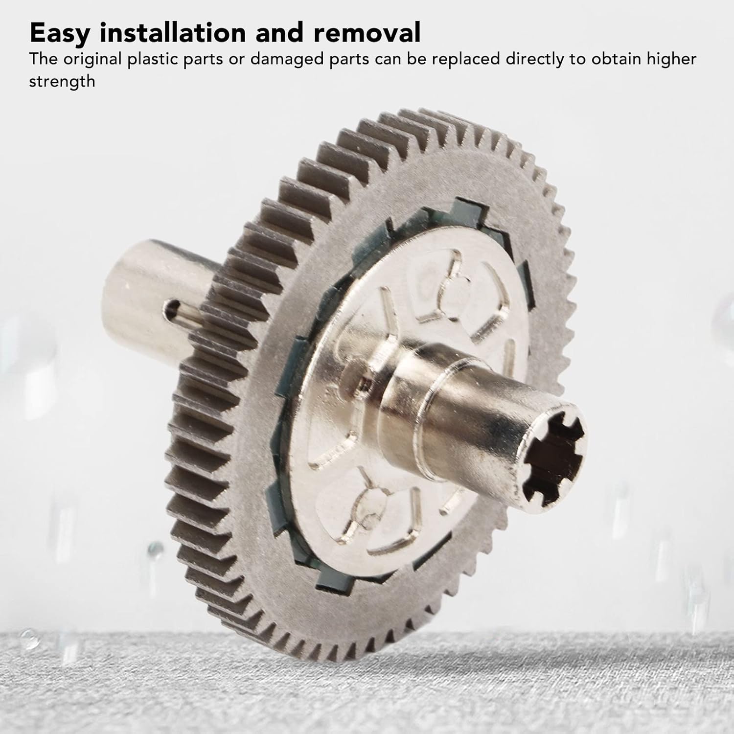 57T 0.8Mod Slipper Set, Steel RC Slipper Clutch Spur Gear Replacement Part, RC Car HD 57T Slipper Set for Arrma for Senton for Vorteks for Big Rock for Typhon