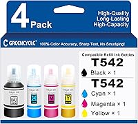 Vista 11 de greencycle Botella de tinta de repuesto 522 para tinta compatible con T522, funciona con impresoras ET-2803 ET-2800 ET-2720 ET-4800 ET-4700
