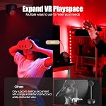 Orzero Ir Illuminator Lampe infrarouge compatible pour Quest 2, Quest, PS VR2, Améliorer le suivi des mains Perturbation immersive sans lumière Augmenter la sensibilité au suivi avec l'adaptateur de puissance - noir