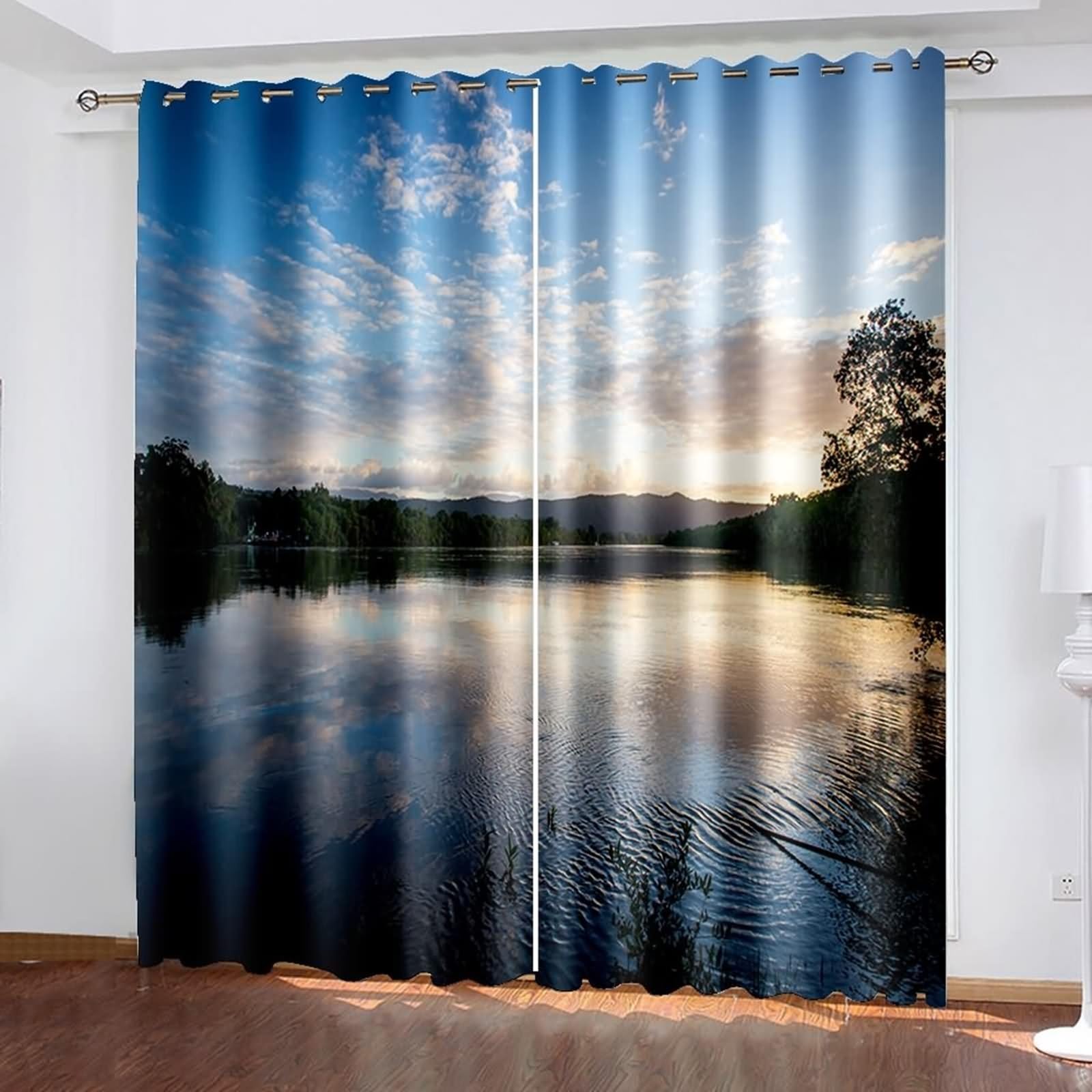 Cortinas de dormitorio azul y verde para hombre: la solución ideal para ventanas medianas