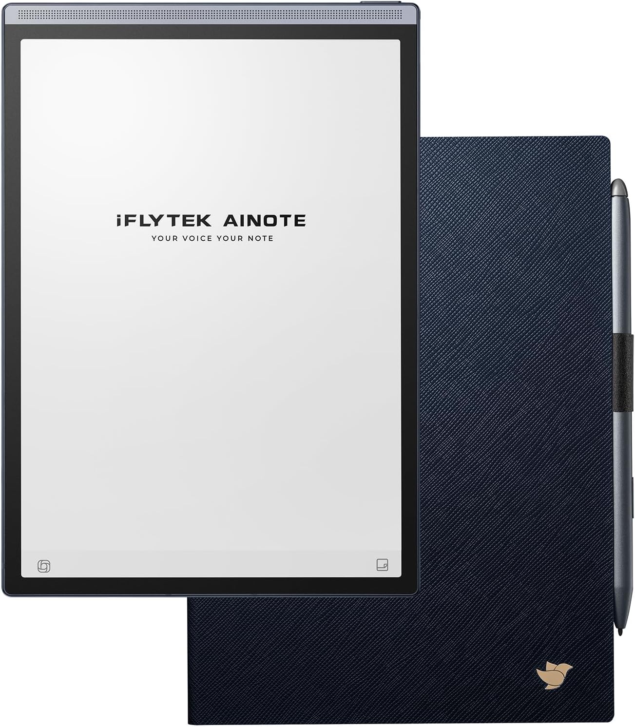 AINOTE Air 2,8.2-inch E Ink Tablet for Meetings, AI Note Taking Tablet with Blue Folio Case,Voice-to-Text Transcription, Multi-Languages Chatgpt Support,Digital Notebook for Work/Study