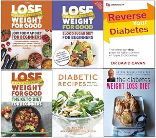 Reverse your diabetes, weight loss, cooking for one and two, blood sugar, low fodmap, keto diet for beginners 6 books collection set