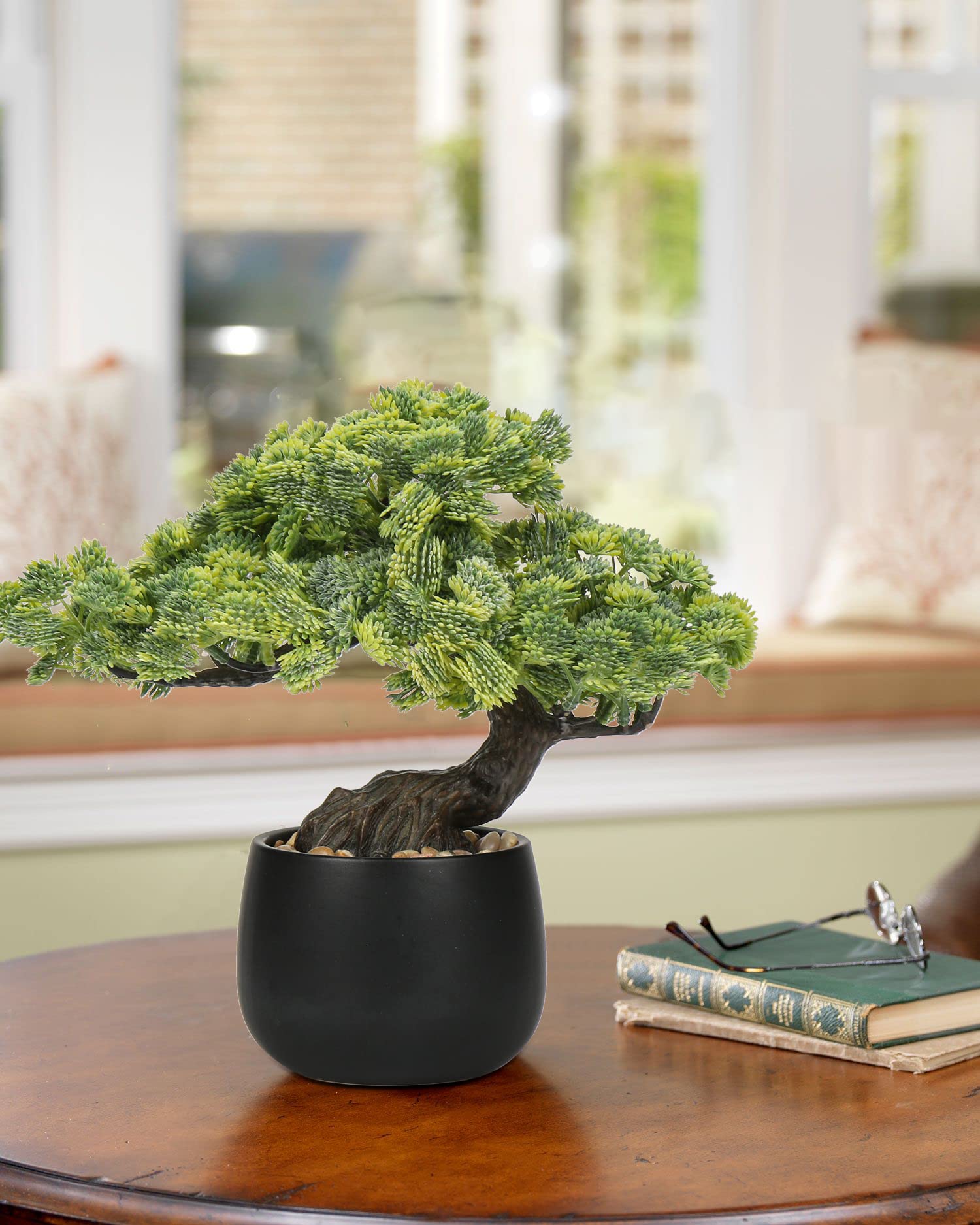 Amazon.de: Knstlicher Bonsai-Baum, Wacholder, knstliche Pflanzen,  Dekoration mit schwarzen Keramiktpfen fr Zuhause, Tisch, Bro,  Schreibtisch, Badezimmer, Regal, Wohnzimmer, Bauernhaus-Dekorationen