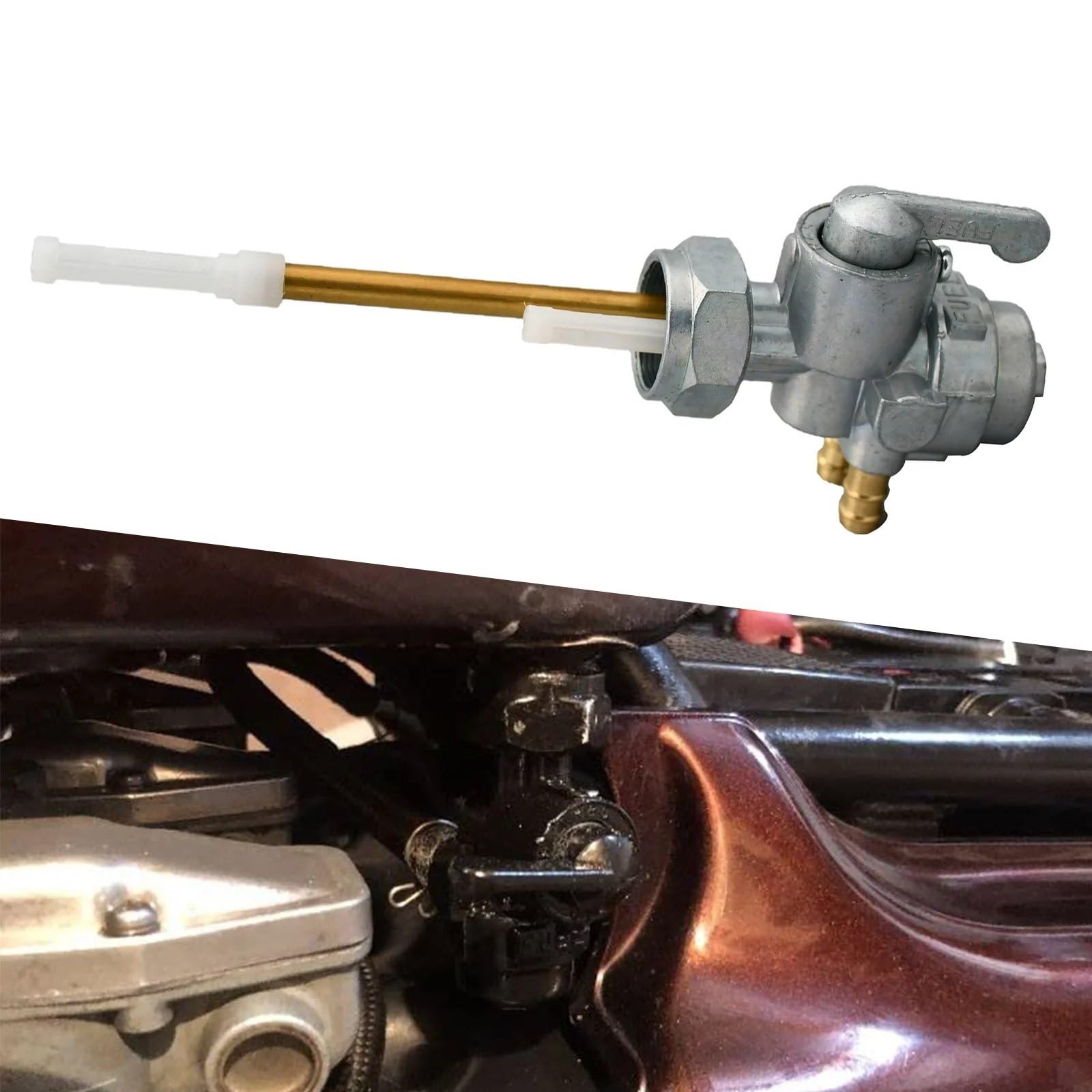 Robinet D'essence Pour Kawasaki 250SS 350SS 400SS KH250 KH400 Z1R Z2 M22 Moto Gaz Essence Réservoir De Carburant Interrupteur Robinet Petcock Moto Pompe À Essence