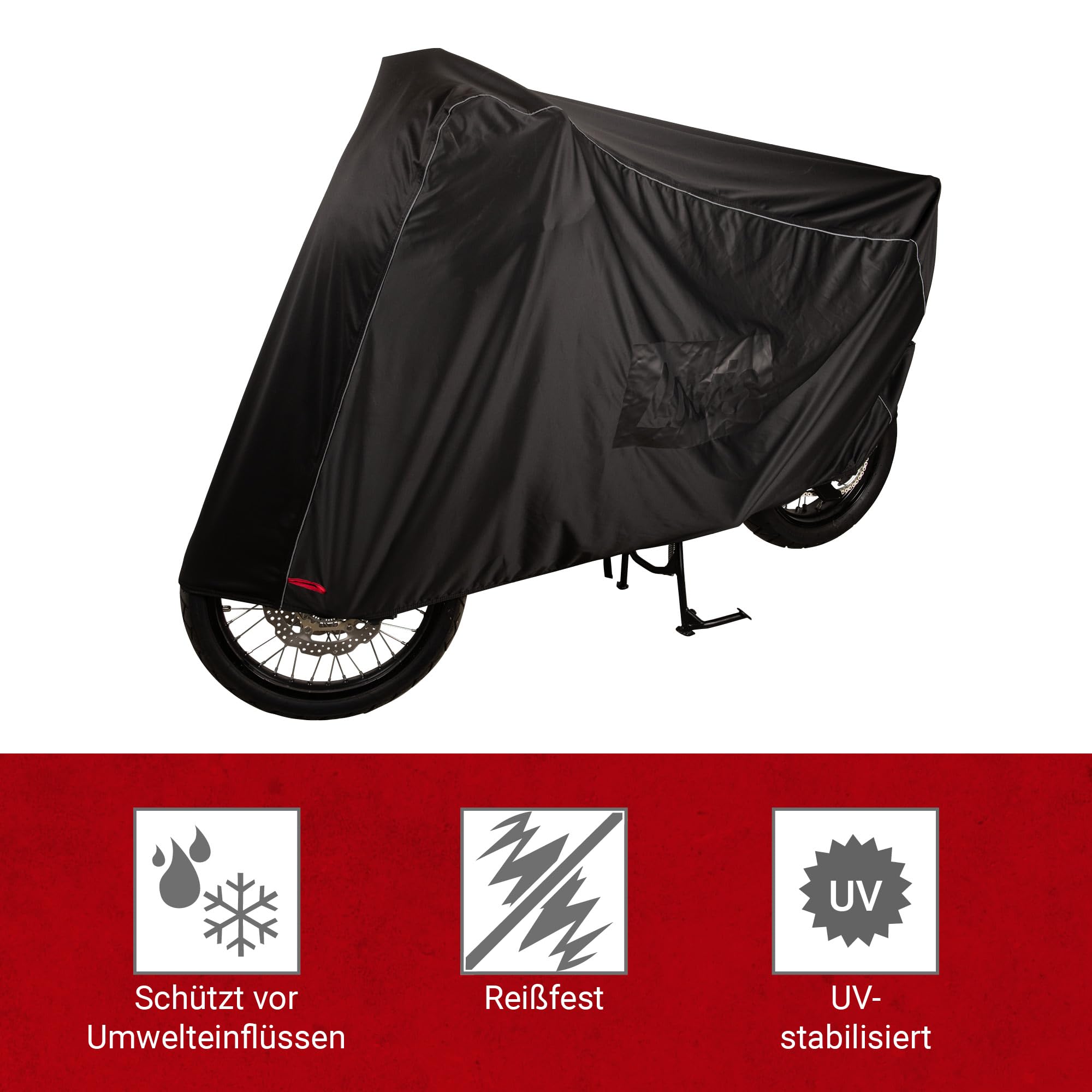 Louis Motorrad Abdeckplane Outdoor Soft Evo, Motorrad Plane Wasserdicht, Roller Abdeckung mit UV-Schutz, Wetterfeste Motorradabdeckung, Atmungsaktiv, Faltbar, Größe XL