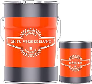 2K PU Versiegelung farblos 2,5kg seidenmatt für Außen & Innen I UV-beständig & wasserfest I Klarlack Versiegelung für Holz, Beton, Fliesen, Stein, Metall I Parkettlack Dielenlack - BEKATEQ LS-735
