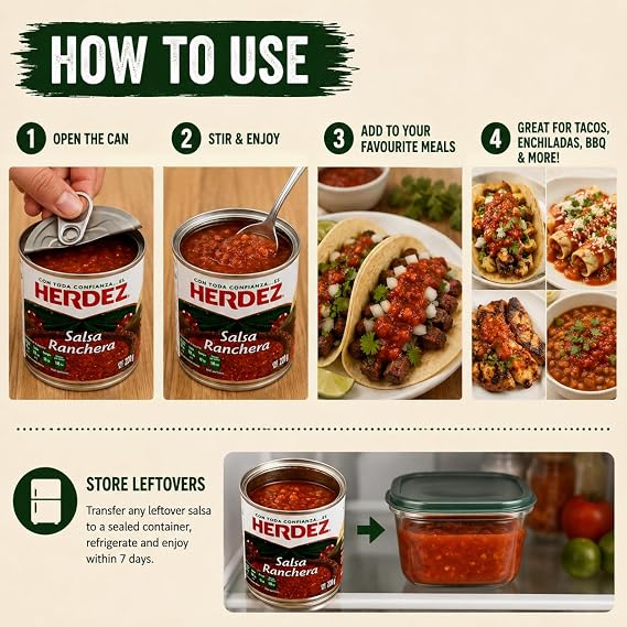 Herdez Ranchera Salsa 220g (Pack of 3)