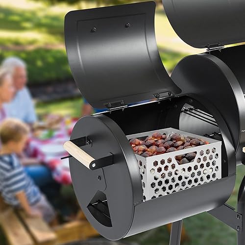 Miniatura 6 de onlyfire Cesta de carbón para ahumador de Oklahoma Joe's, cesta de acero inoxidable para ahumador, utilizada para fumar de larga duración y