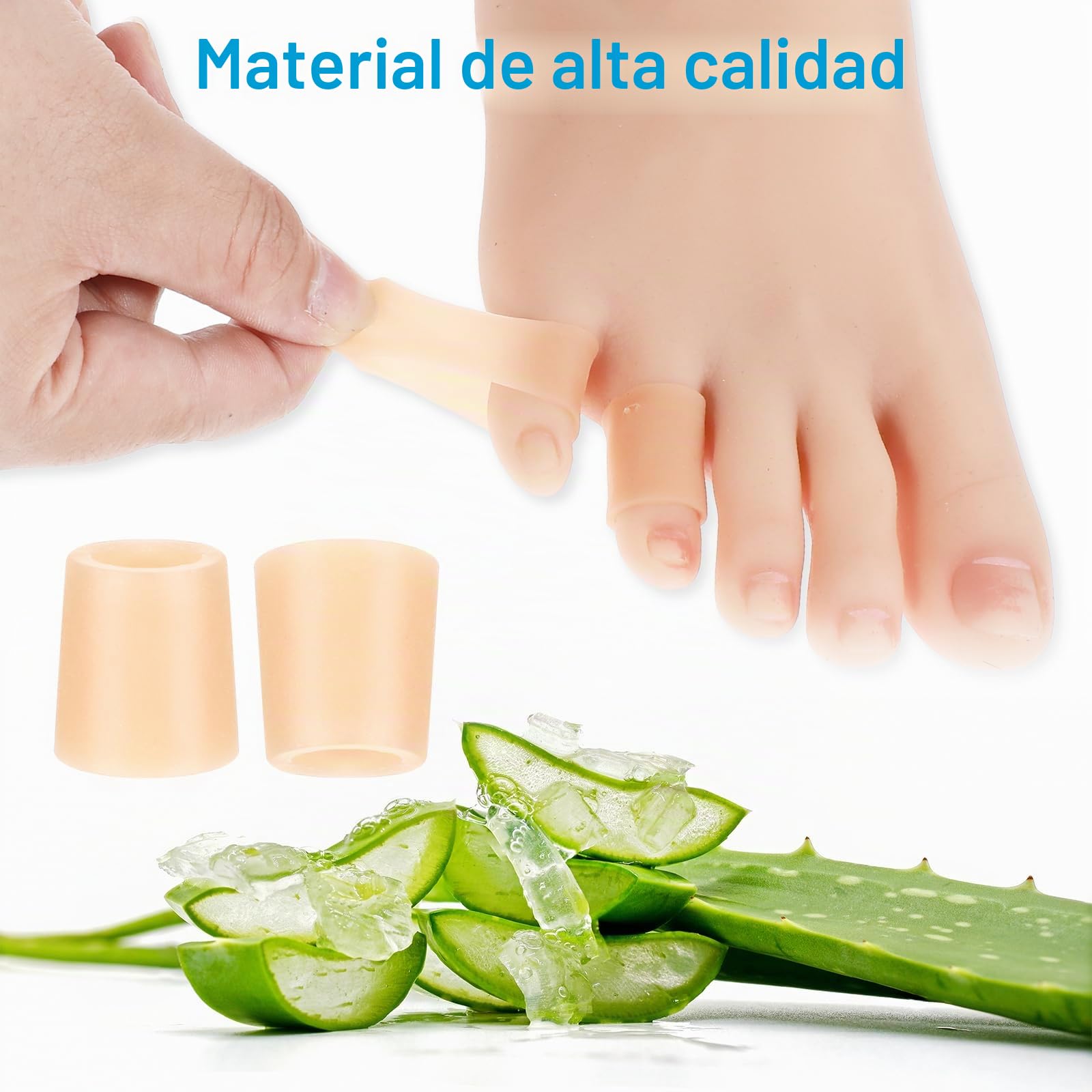 24 fundas de silicona para dedos de los pies, almohadillas protectoras de gel suave para dedos de los pies, protectores de maíz, almohadillas de tubo para dedos de los pies en martillo, callos y