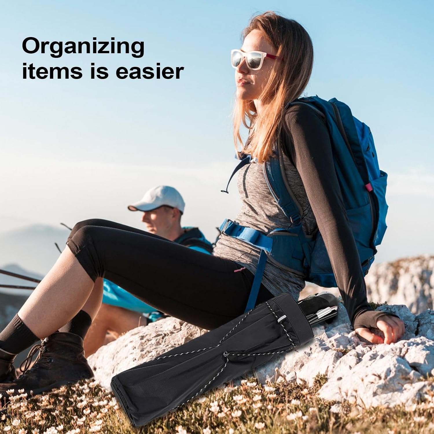 Trekking Pole Carry Bag, Waterproof Hiking Sleeve, 3.94x15.75x2.76 Inches Lightweight Storage Case, Portable Holder for Backpacking Trail Running Snowshoeing or Adventure Travel Gear Organization
