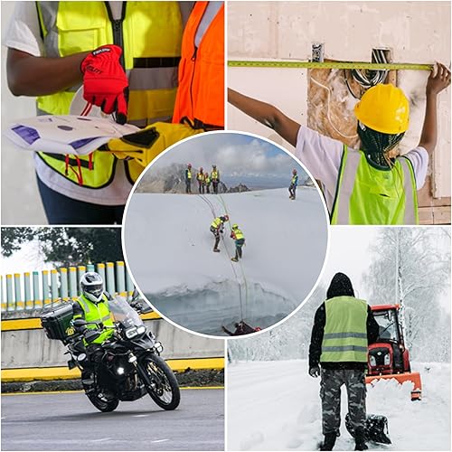 Miniatura 4 de Chaleco reflectante de seguridad cumple con ANSI 2 clase chaleco de neón transpirable chaleco de alta visibilidad para exteriores