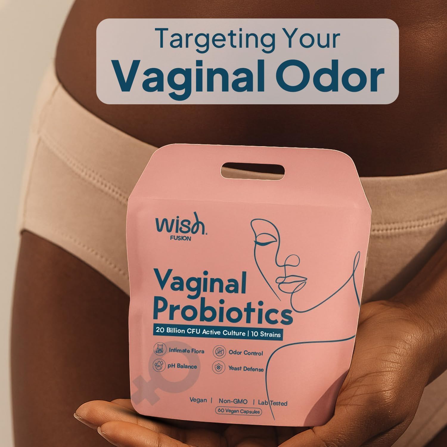 Probiotics for Women Vaginal Health – 20 Billion CFU Vaginal Probiotics, pH Balance, Yeast & Odor Support, Women’s Flora & UTI Defense, 10 Strain Probiotic Blend, Non-GMO, Vegan – 60 Capsules - Image 3