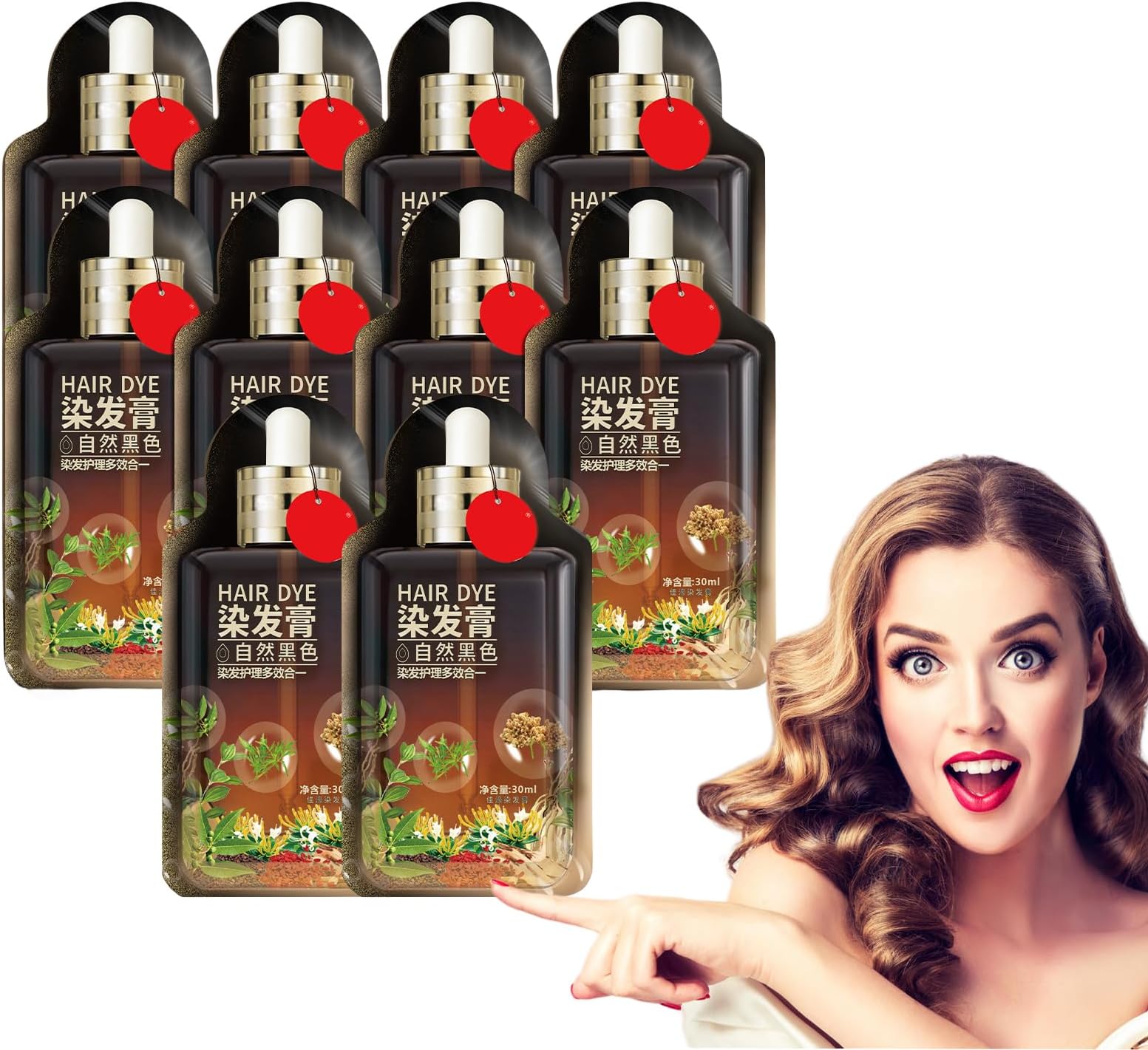Plant Based Hair Dye Shampoo, Plant Extract Nondamage