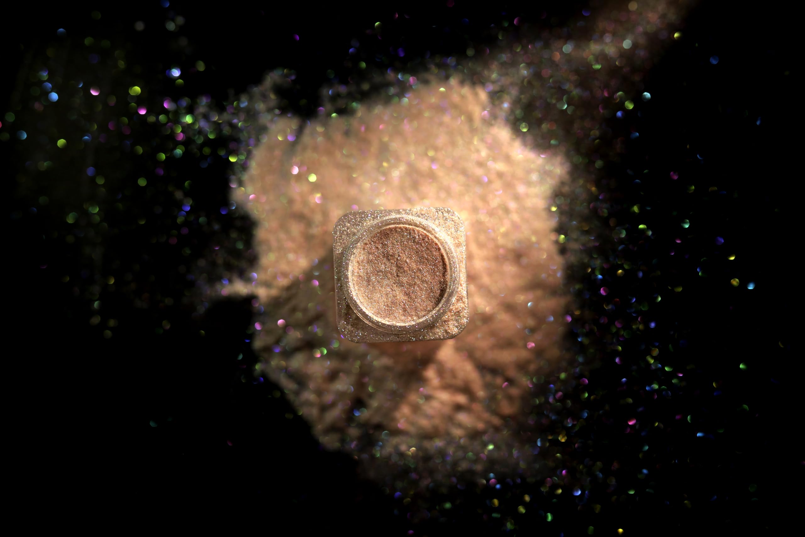 TS Cosmetics Diamond Dust Loose Powder 3.5 (Peachy Glow) – Shimmery Finish Highlighter & Setting Powder for a Radiant, Long-Lasting Glow – Perfect for Women and Girls