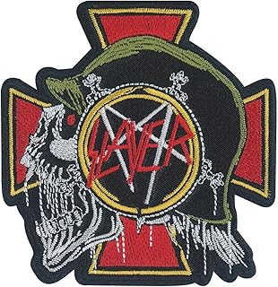 C&D Visionary Slayer Skull Profile Patch, Red, Black, Yellow