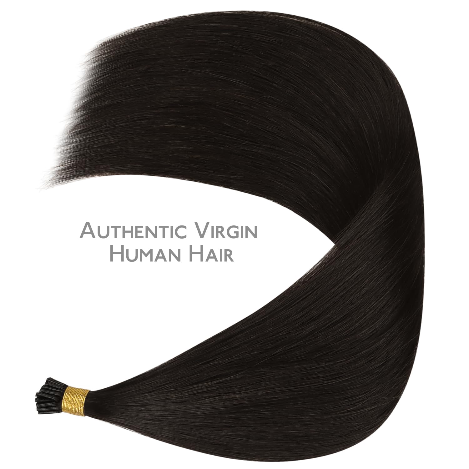 WENNALIFE - Extension di capelli veri, 50 g, 50 s, 55 cm, capelli castano scuro, lisci, per extension professionali