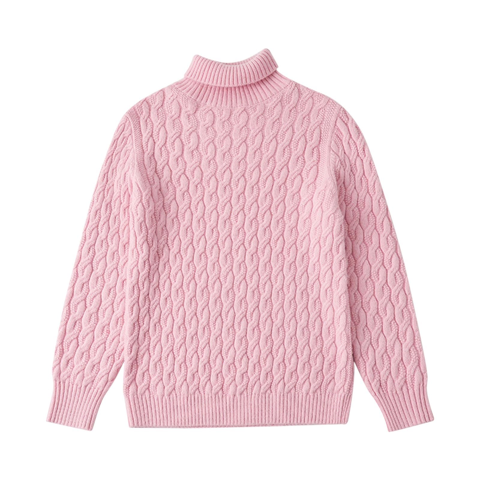 Jersey de punto para niña con cuello alto para escuela y guardería