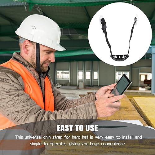 Miniatura 3 de DOITOOL Correa de barbilla para casco de sóftbol, correa de barbilla con correa elástica negra y copa para la barbilla, correa universal para la