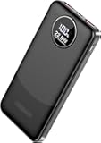 Portable Charger, 22.5w 10000mah Usb C In & Out Power Bank Fast Charging, Pd 3.0 Qc 4.0 Led Display Battery Pack, Powerbank Compatible With Iphone 16 15 14 13 12 Samsung S22 S21 Google Etc (Black)