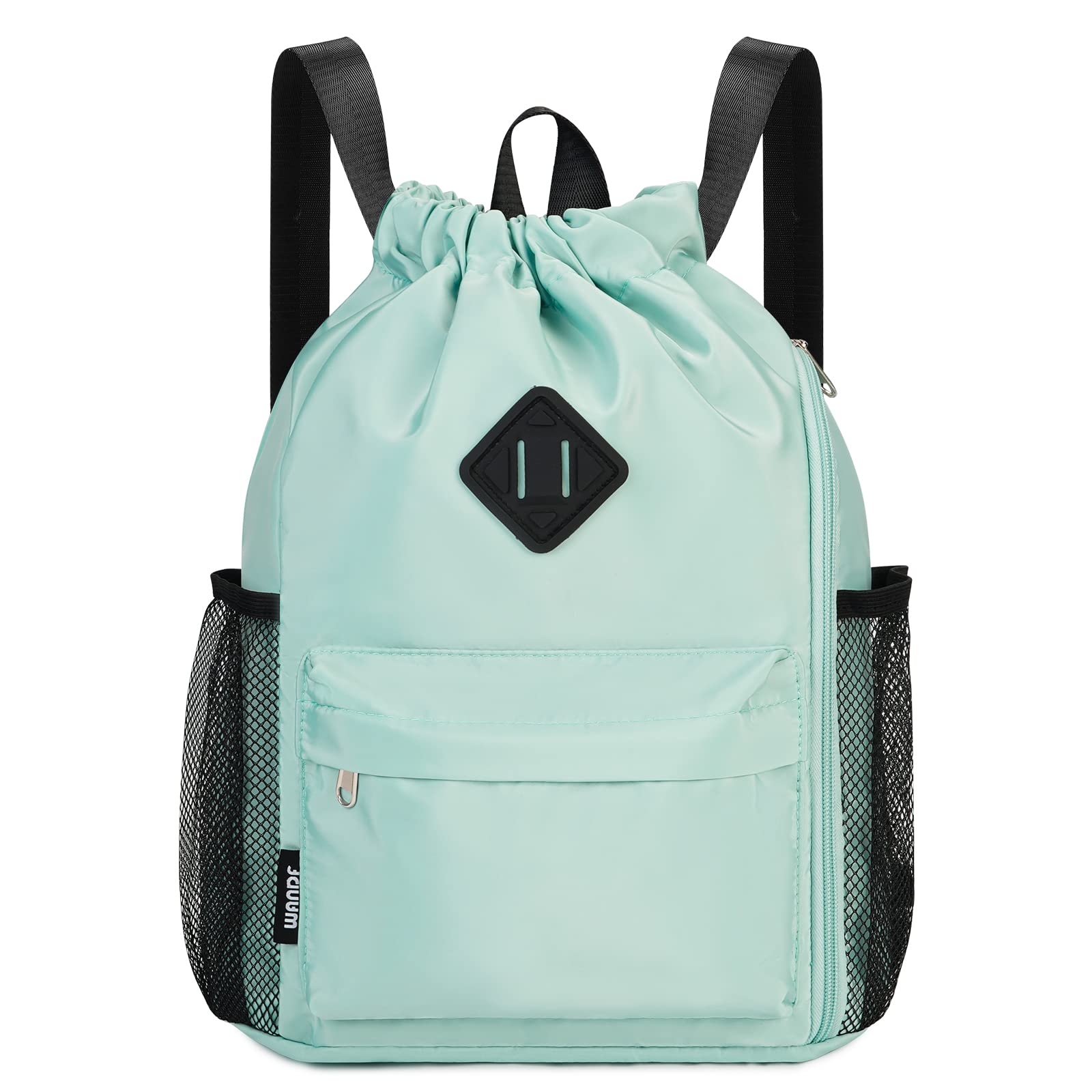 WANDF Rucksack mit Kordelzug, Sporttasche mit Schuhfach, wasserabweisender String-Rucksack Cinch für Damen Herren