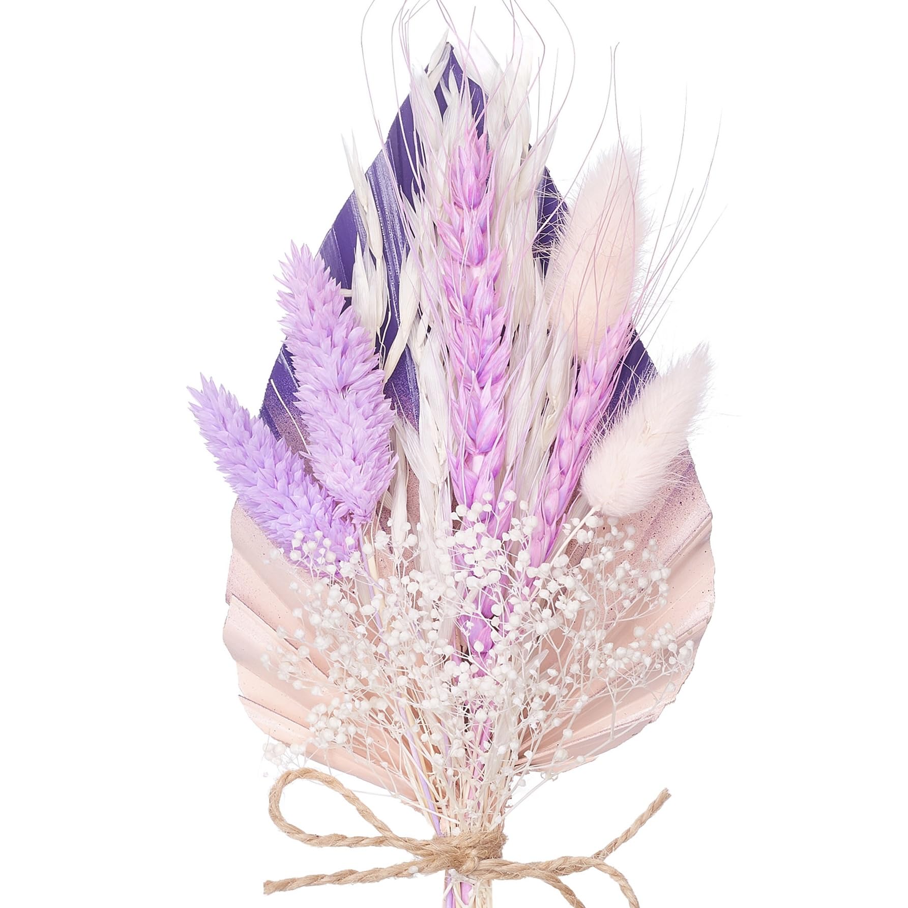 The Baked Studio - Dried Flowers For Cakes Decoration And Crafts With A Pink & Purple Ombre Palm Spear (Fairytale)