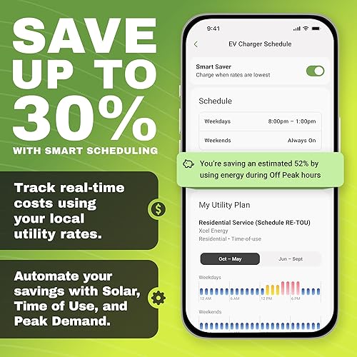 Miniatura 5 de EMPORIA Cargador EV de nivel 2 – NEMA 14-50 EVSE con cargador J1772 – 48 amperios EV nivel 2, estación de carga de vehículos eléctricos habilitada