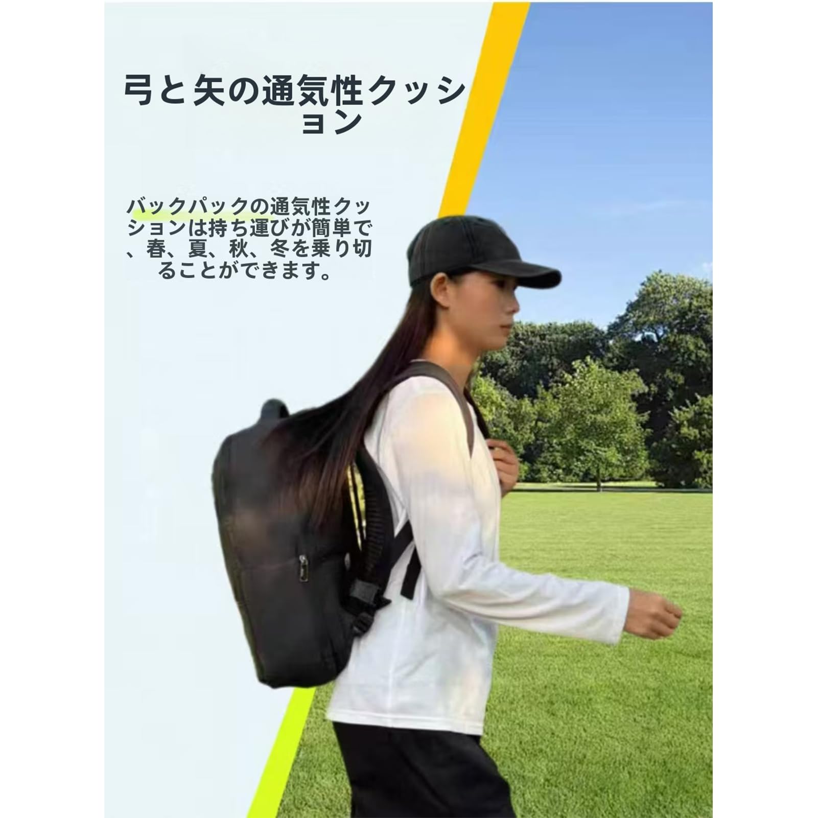 Amazon.co.jp: リュック用冷却パッドリュック 背中 汗対策バックパック