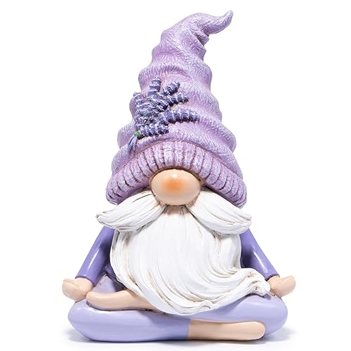 Hodao Zen Lavender Meditation Gnome Figurine - Yoga Inspired Home