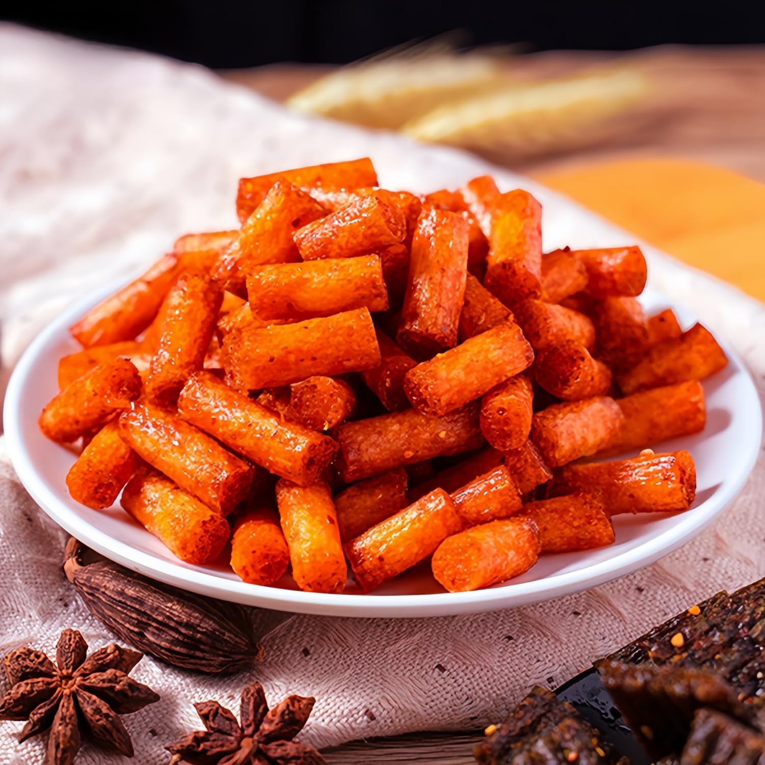 Latioa Spicy Strips Snacks Asiáticos Tiras Picantes 18g x 5 Paquetes
