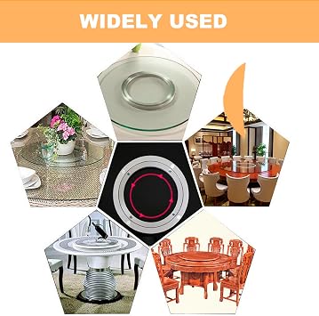 Aluminium Alloy Lazy Susan, Heavy Duty Base for Lazy Susan Swivel Turntable Bearing Hardware Rotating Bearing Round Dining Table Smooth Swivel Plate Hardware, 4