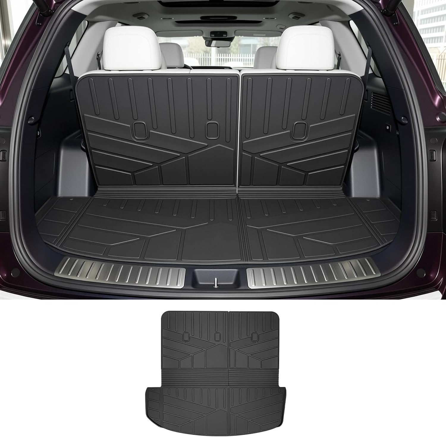 Cargo Mat Compatible with 2022-2025 Chevy Tahoe/GMC Yukon Cargo Liner Backrest Liner Seatback Protector for Chevrolet Tahoe/GMC Yukon Accessories(22-25 Tahoe/Yukon)