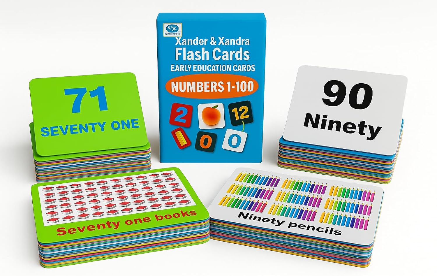 Number Flash Cards for Toddlers - Durable Toddler Flash Cards - Learn Counting Flashcards Numbers 1–100 -Help Kids Count Games | Kids Toys Numbers Match for Preschoolers Kindergarten 2-6