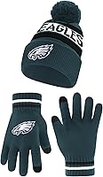 Vista 63 de Ultra Game Gorro de invierno de punto súper suave oficial de la NFL con guantes extra cálidos para pantalla táctil