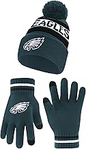 Ultra Game Adults NFL Official Super Soft Winter Beanie Knit Hat With Warm Touch Screen Gloves