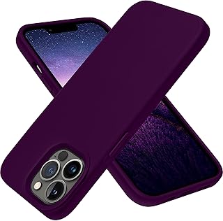 OTOFLY Compatible with iPhone 13 Pro Case,Liquid Silicone Slim Protective Shockproof Phone Case Cover with Anti-Scratch Microfiber Lining, 6.1 inch (Purple)