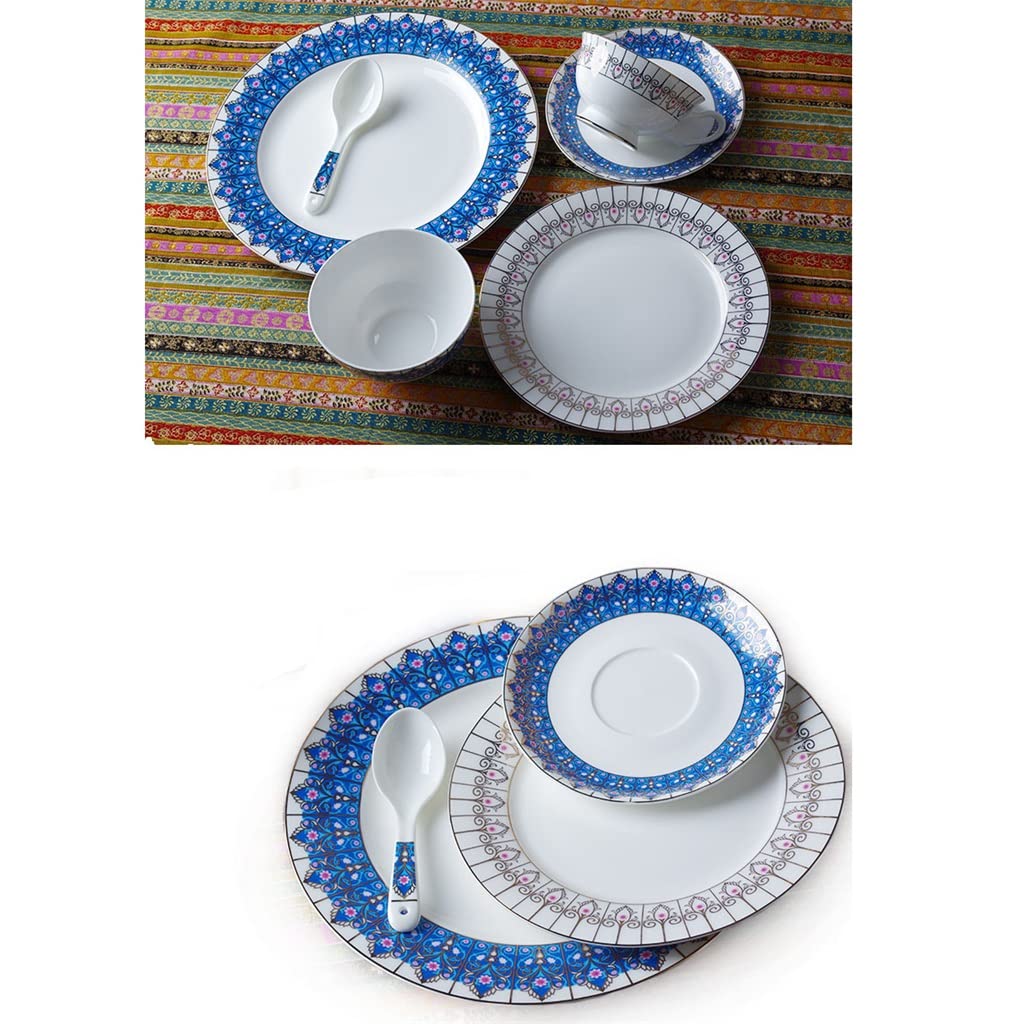 Zestaw Ceramicznych Sztućców Z Porcelany Kostnej, Talerz Obiadowy, Talerz Restauracyjny, Podkładka Pod Talerz, Komplet