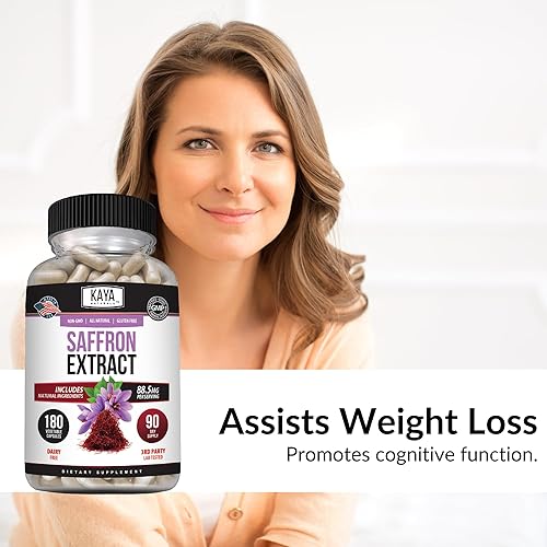 Miniatura 3 de Kaya Naturals Suplemento de azafrán – Extracto de azafrán 100% puro – 180 cápsulas – Sin OMG, sin gluten, fabricado en Estados Unidos