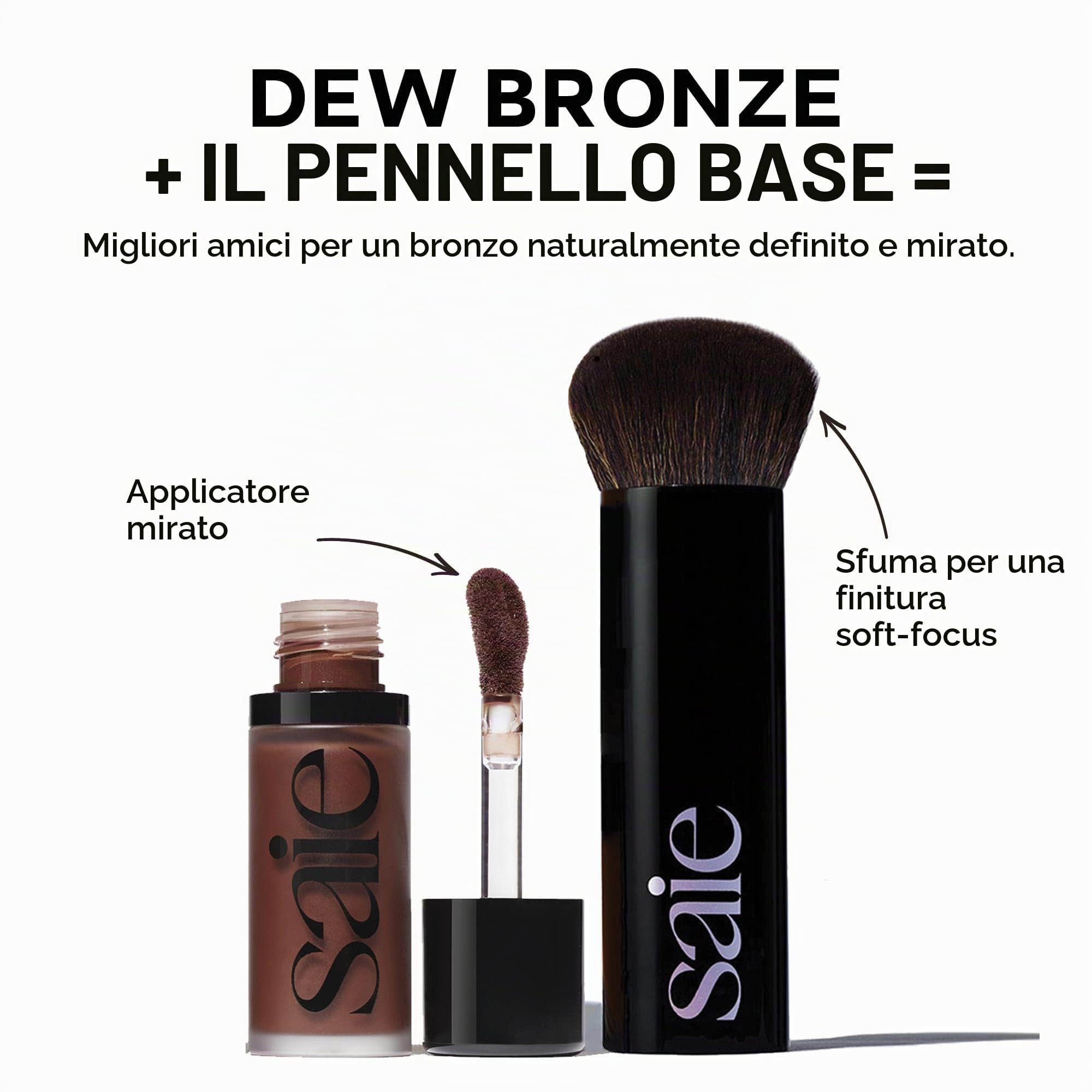 Dew Bronze Soft Focus Liquid Tan + Liquid Contour Arricchito con glicerina vegetale per una miscelazione senza sforzo e una cura profonda della pelle, regali di Natale Dimensioni: