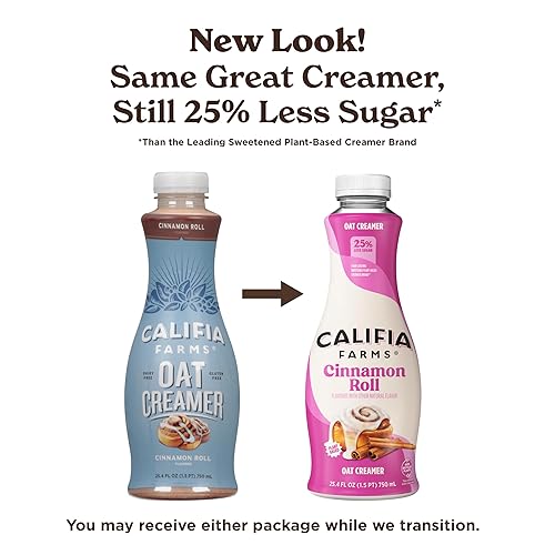 Miniatura 3 de Califia Farms - Crema de café con leche de avena en rollo de canela 254 onzas sin lácteos vegano sin OMG