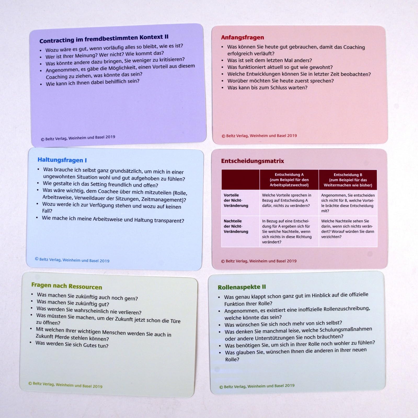 Kartenset Fragetechnik für systemisches Coaching: 90 Fragekarten mit Anleitung. Mit 56-seitigem Booklet (Coachingkarten)