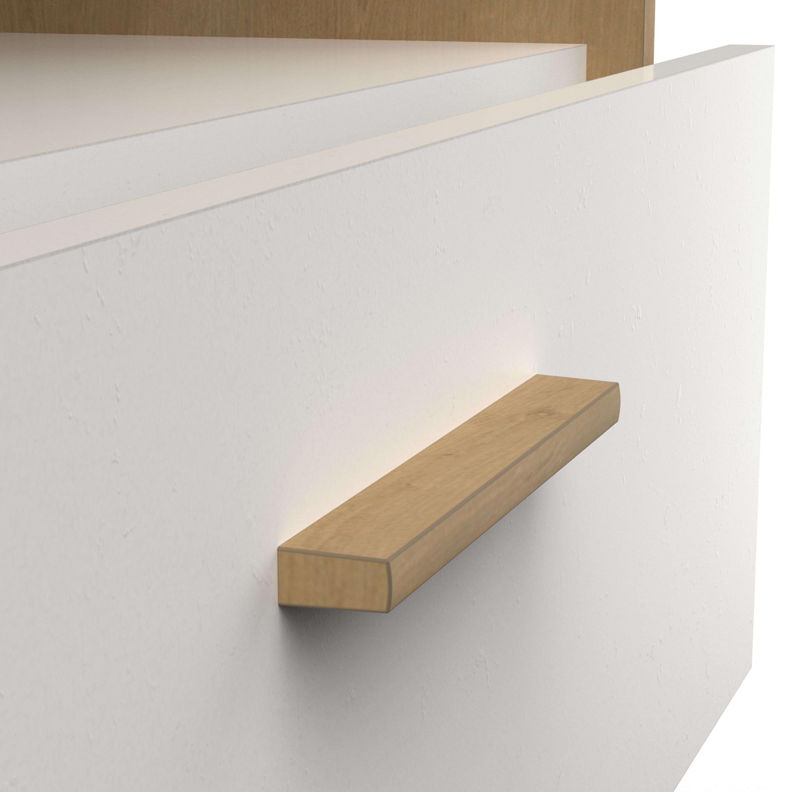 Miroytengo Cómoda Juvenil Infantil Naili 2 Cajones Dormitorio Roble Hamilton y Blanco Mate 73X74 cm