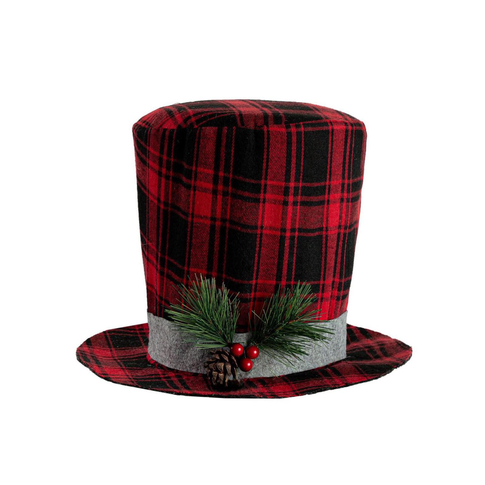Buxuaaaa Quick Setups Christmas Tree Toppers Hat Decoration Textured Fabric and Wood Blend for Elegant Holiday Display Festival Tree Crowns Decoration for Holidays
