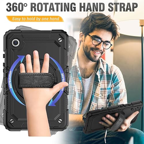 Miniatura 3 de HXCASEAC Funda para Galaxy Tab S6 Lite 20202022 (SM-P613P619P610P615), Samsung S6 Lite con soporte para bolígrafo, correa de mano giratoria