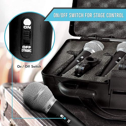 Miniatura 5 de Samson BL3VP Boom Stand y cable (paquete de 3) y Pyle 3 piezas Kit de micrófono dinámico profesional cardioide unidireccional Vocal Handheld MIC