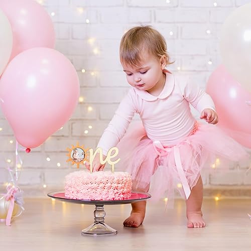 Miniatura 7 de Leyndo Sun One - Decoración para pastel con marco de fotos, decoración de madera para el primer cumpleaños, decoración de pastel de 1er cumpleaños,