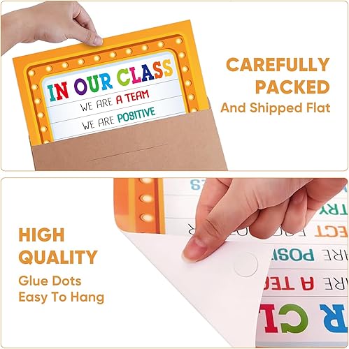 Miniatura 7 de FaCraft Póster de Reglas del Aula - Pósteres Motivacionales para Decoraciones del Aula Póster Laminado Inspirador de Reglas de Clase para Decoración