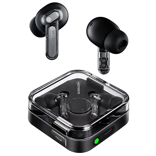 Nothing Ear (3) Wireless Earbuds Super Mic 45dB Hybrid Active Noise Cancelling Bluetooth Headphones Hi-Res 6 Mics, 12mm Dynamic Bass Boost, Dual Connect ANC Sport Ear Buds for iPhone Android, Black